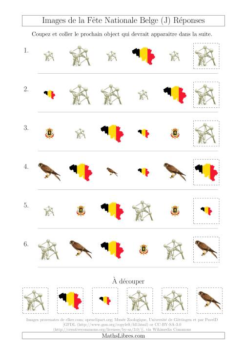 Images de la Fête Nationale Belge avec Deux Particularités (Forme & Taille) (J) page 2