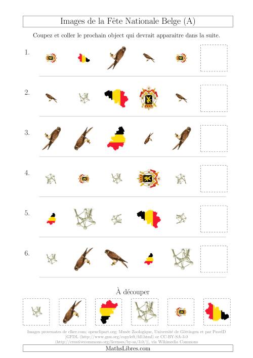 Images de la Fête Nationale Belge avec Trois Particularités (Forme, Taille & Rotation) (Tout)