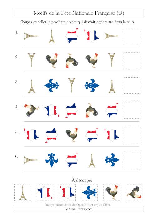 Images de la Fête Nationale Française avec Deux Particularités (Forme & Rotation) (D)