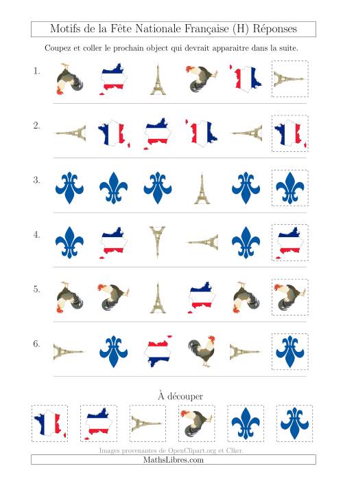 Images de la Fête Nationale Française avec Deux Particularités (Forme & Rotation) (H) page 2