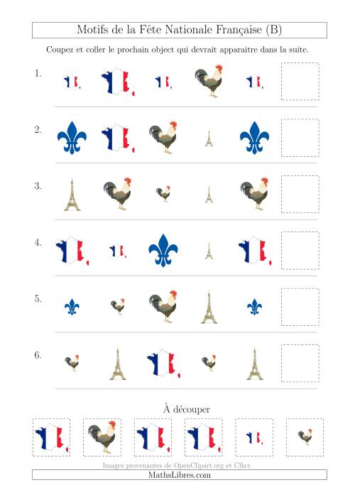 Images de la Fête Nationale Française avec Deux Particularités (Forme & Taille) (B)
