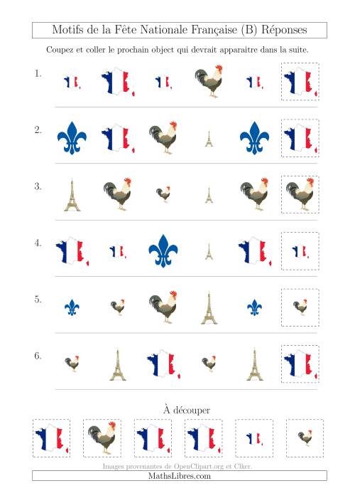 Images de la Fête Nationale Française avec Deux Particularités (Forme & Taille) (B) page 2