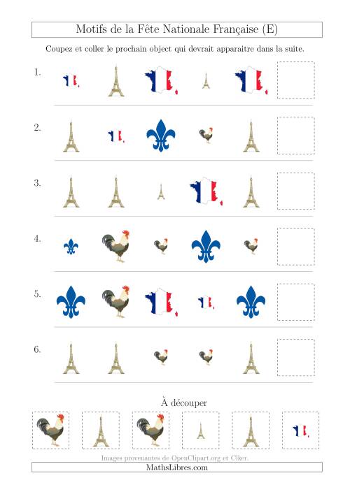Images de la Fête Nationale Française avec Deux Particularités (Forme & Taille) (E)