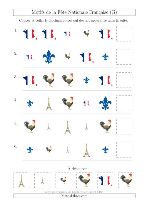Images de la Fête Nationale Française avec Deux Particularités (Forme & Taille) (G)