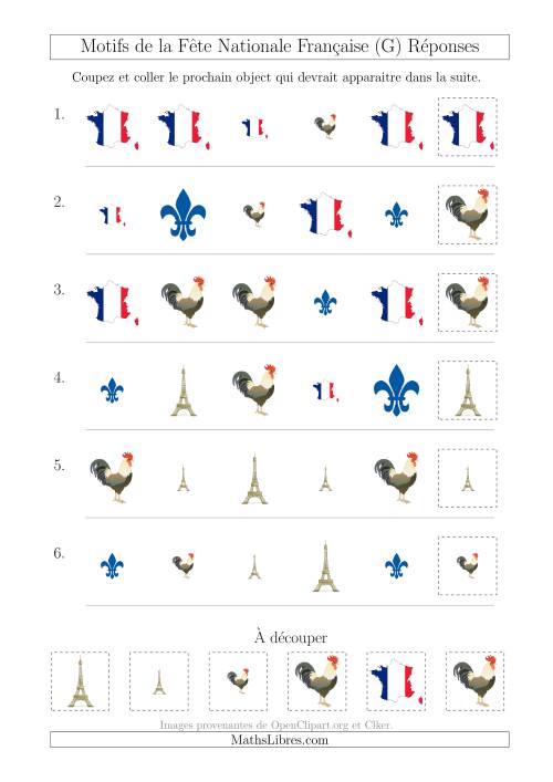 Images de la Fête Nationale Française avec Deux Particularités (Forme & Taille) (G) page 2