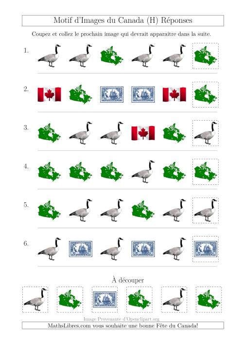 Motif d'Images du Canada avec Comme Attribut la Forme (H) page 2