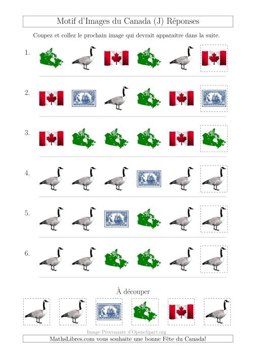 Motif d'Images du Canada avec Comme Attribut la Forme (J) page 2