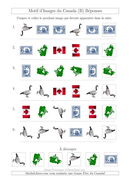 Motif d'Images du Canada avec Comme Attributs Forme et Rotation (B) page 2