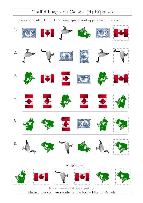 Motif d'Images du Canada avec Comme Attributs Forme et Rotation (H) page 2