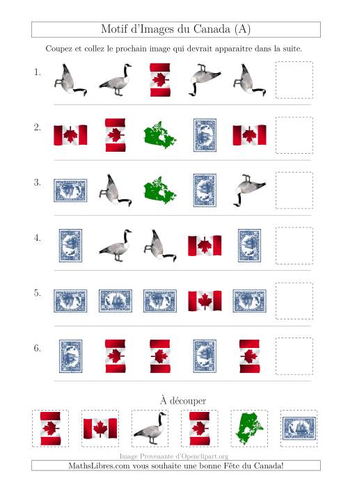 Motif d'Images du Canada avec Comme Attributs Forme et Rotation (Tout)