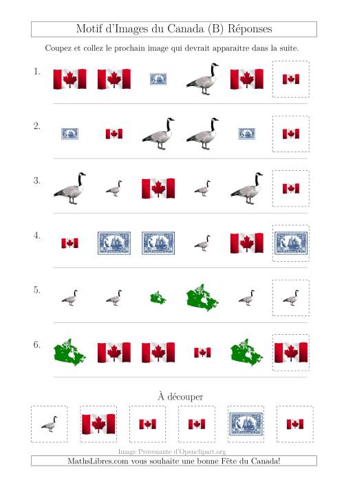 Motif d'Images du Canada avec Comme Attributs Forme et Taille (B) page 2