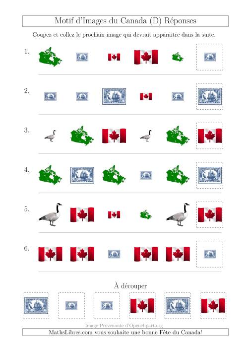 Motif d'Images du Canada avec Comme Attributs Forme et Taille (D) page 2