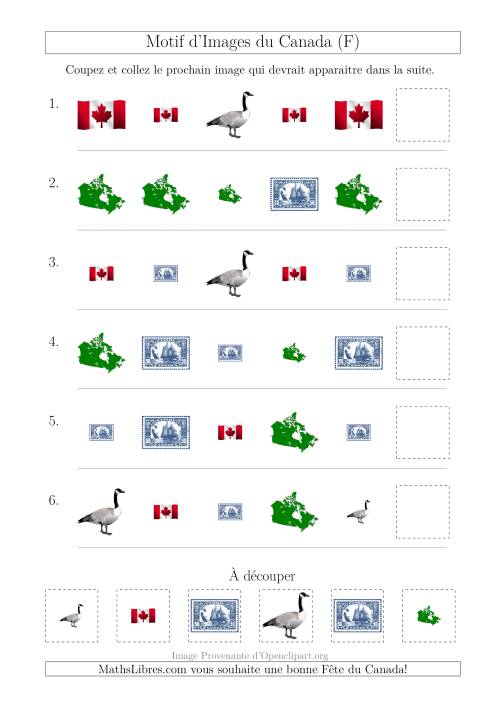 Motif d'Images du Canada avec Comme Attributs Forme et Taille (F)