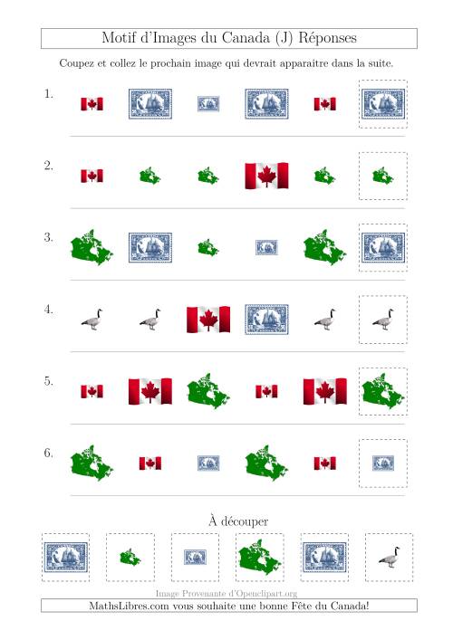 Motif d'Images du Canada avec Comme Attributs Forme et Taille (J) page 2