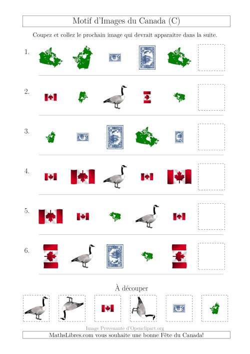 Motif d'Images du Canada avec Comme Attributs Forme, Taille et Rotation (C)