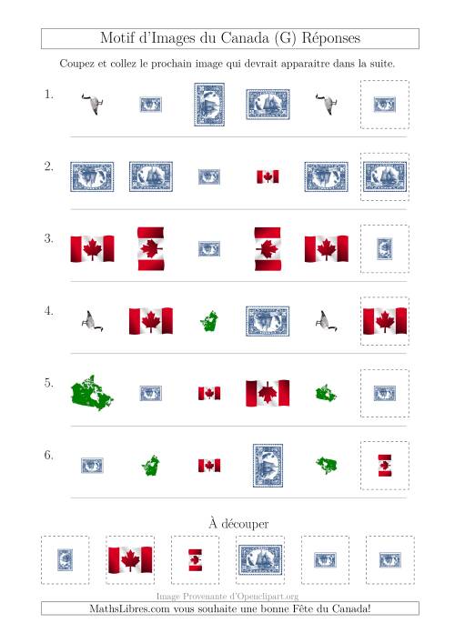 Motif d'Images du Canada avec Comme Attributs Forme, Taille et Rotation (G) page 2