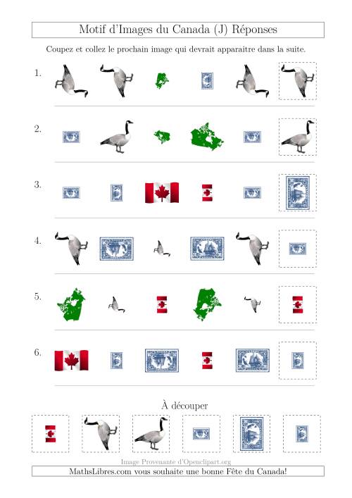 Motif d'Images du Canada avec Comme Attributs Forme, Taille et Rotation (J) page 2