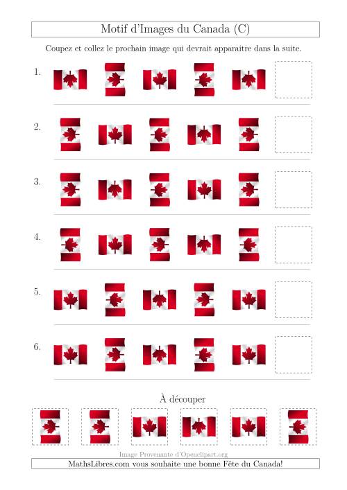 Motif d'Images du Canada avec Comme Attribut la Rotation (C)