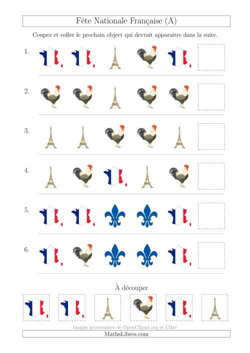 Images de la Fête Nationale Française avec Une Seule Particularité (Forme) (A)