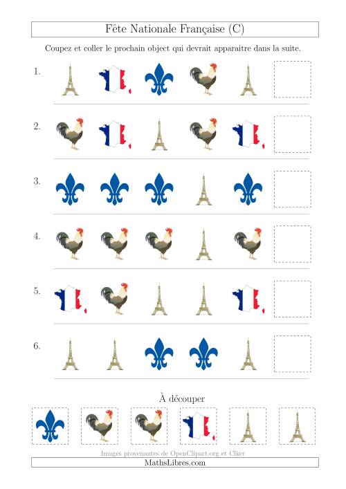 Images de la Fête Nationale Française avec Une Seule Particularité (Forme) (C)