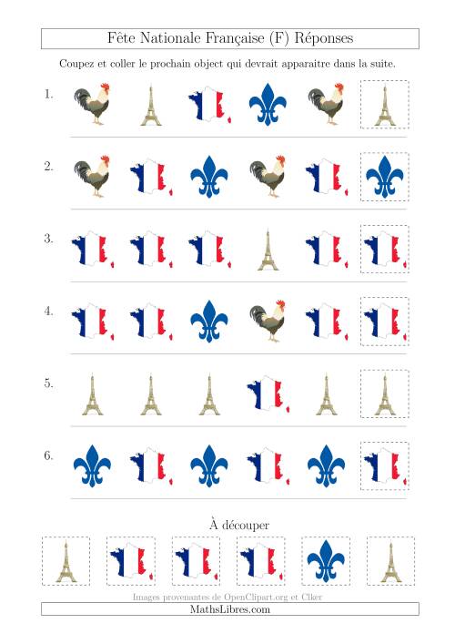 Images de la Fête Nationale Française avec Une Seule Particularité (Forme) (F) page 2
