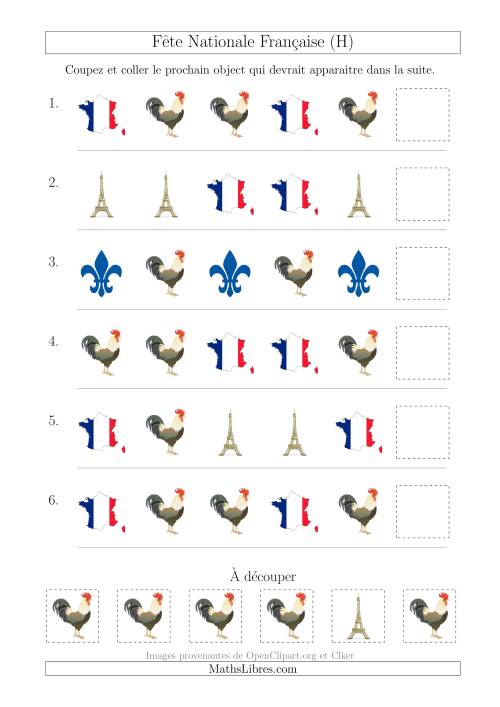 Images de la Fête Nationale Française avec Une Seule Particularité (Forme) (H)