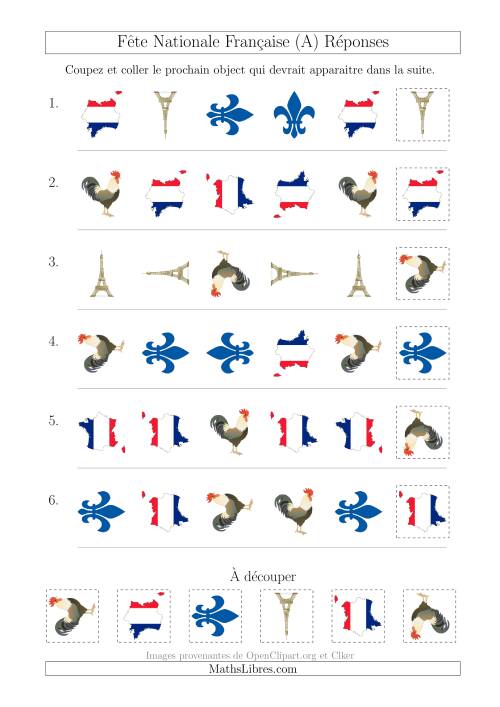 Images de la Fête Nationale Française avec Deux Particularités (Forme & Rotation) (A) page 2
