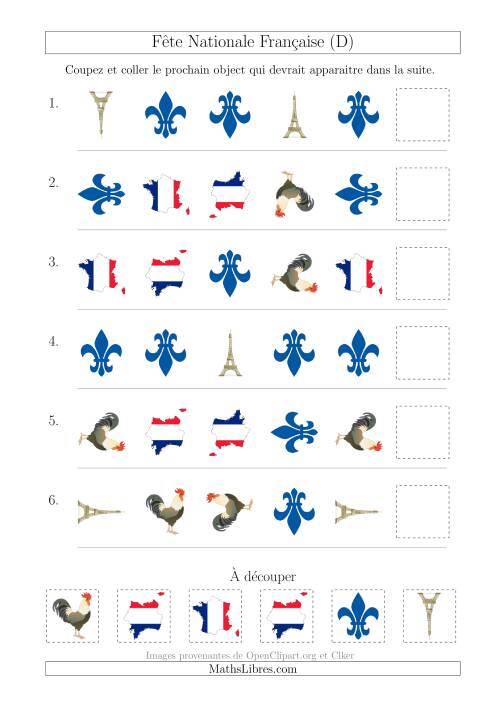 Images de la Fête Nationale Française avec Deux Particularités (Forme & Rotation) (D)