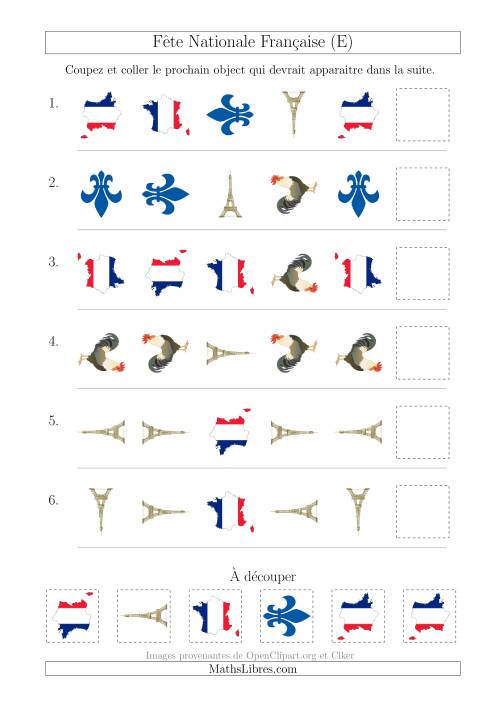Images de la Fête Nationale Française avec Deux Particularités (Forme & Rotation) (E)