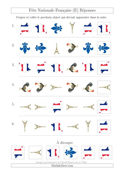 Images de la Fête Nationale Française avec Deux Particularités (Forme & Rotation) (E) page 2