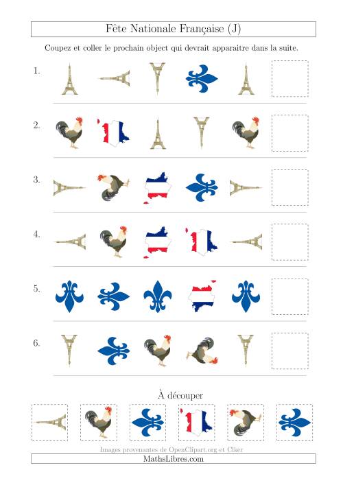 Images de la Fête Nationale Française avec Deux Particularités (Forme & Rotation) (J)