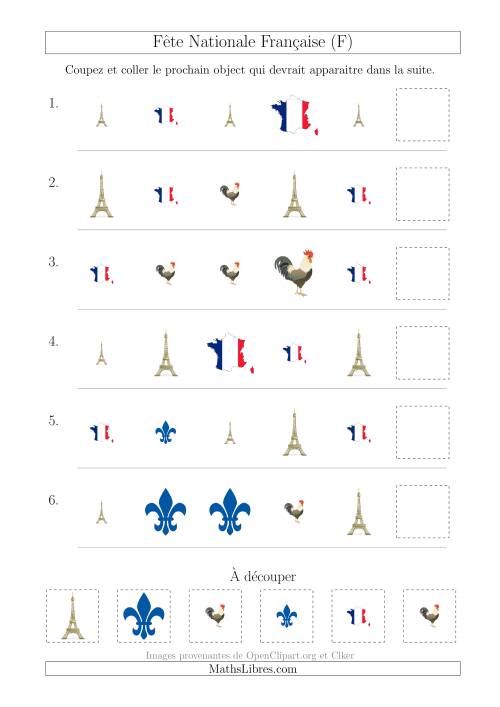 Images de la Fête Nationale Française avec Deux Particularités (Forme & Taille) (F)