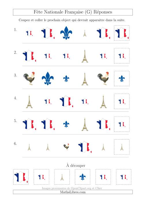 Images de la Fête Nationale Française avec Deux Particularités (Forme & Taille) (G) page 2