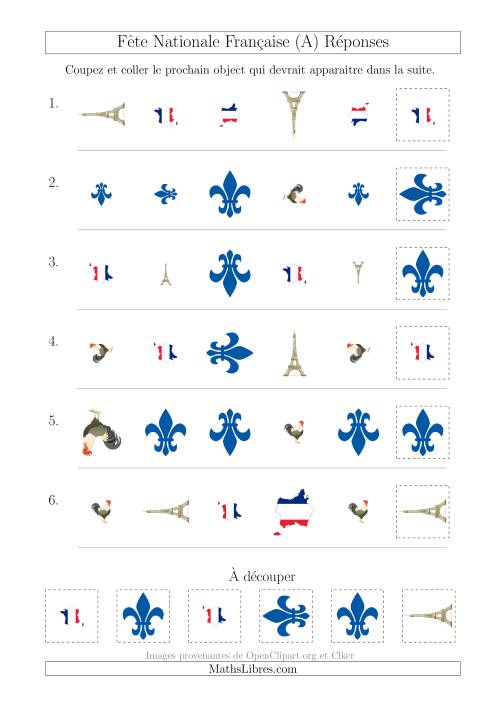 Images de la Fête Nationale Française avec Trois Particularités (Forme, Taille & Rotation) (A) page 2
