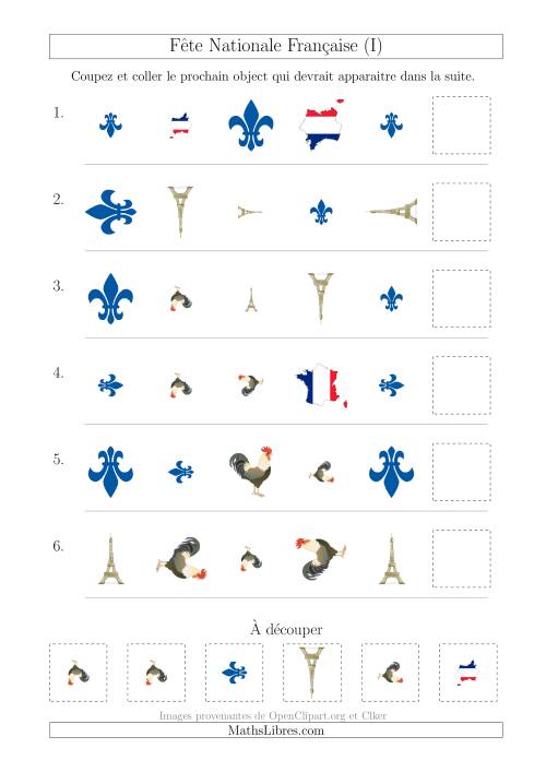 Images de la Fête Nationale Française avec Trois Particularités (Forme, Taille & Rotation) (I)
