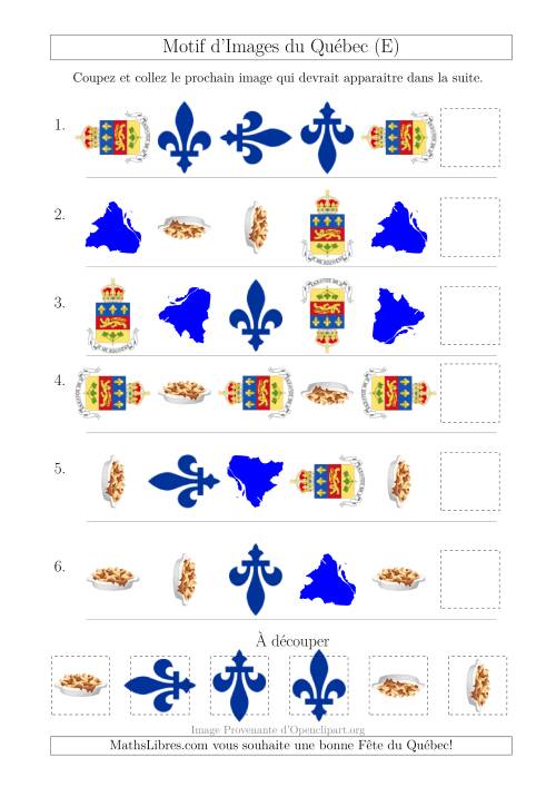 Motif d'Images du Québec avec Comme Attribut Forme et Rotation (E)