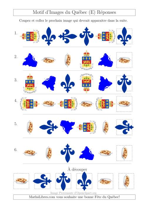 Motif d'Images du Québec avec Comme Attribut Forme et Rotation (E) page 2