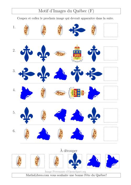 Motif d'Images du Québec avec Comme Attribut Forme et Rotation (F)