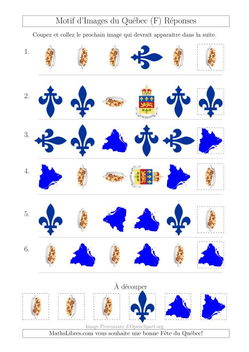 Motif d'Images du Québec avec Comme Attribut Forme et Rotation (F) page 2