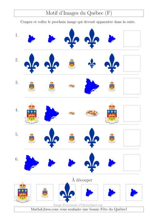 Motif d'Images du Québec avec Comme Attribut Forme et Taille (F)