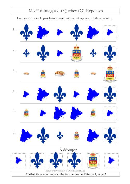 Motif d'Images du Québec avec Comme Attribut Forme et Taille (G) page 2