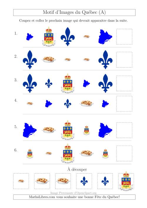 Motif d'Images du Québec avec Comme Attribut Forme et Taille (Tout)
