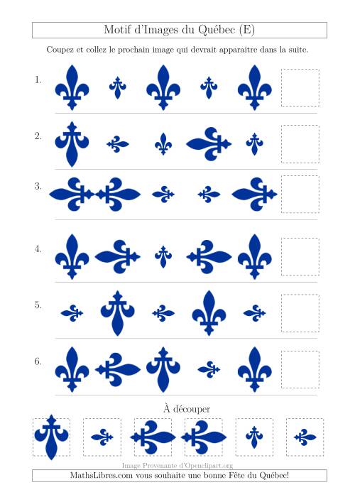 Motif d'Images du Québec avec Comme Attribut Taille et Rotation (E)