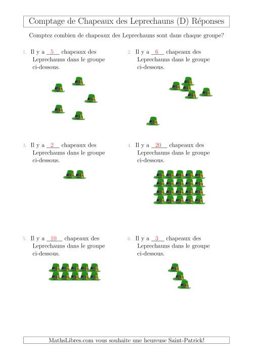 Comptage des Chapeaux des Leprechauns Arrangés en Formes Diverses (D) page 2