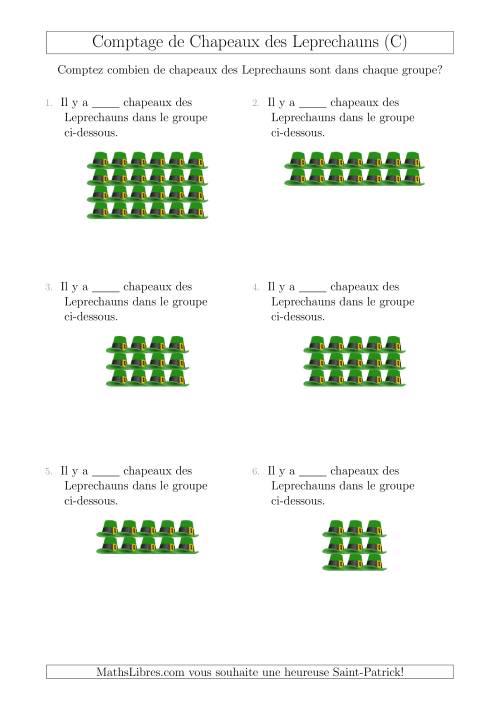 Comptage de Chapeaux des Leprechauns Arrangés en Forme Rectangulaire (C)