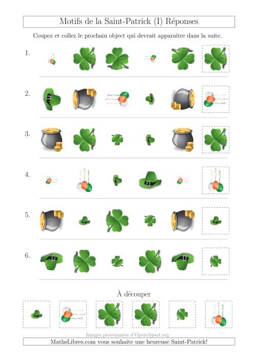 Motif d'Images de la Saint-Patrick avec la Forme, la Taille et la Rotation Comme Attributs (I) page 2