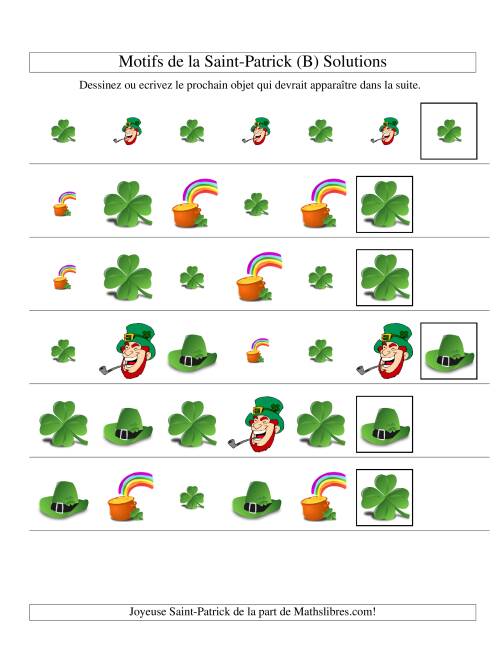 Motifs de la Saint Patrick avec Deux Particularités (forme & taille) (B) page 2