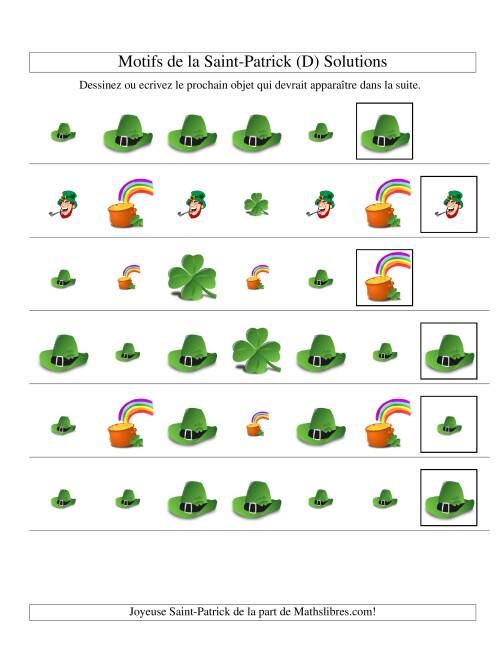 Motifs de la Saint Patrick avec Deux Particularités (forme & taille) (D) page 2