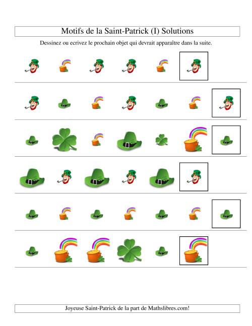 Motifs de la Saint Patrick avec Deux Particularités (forme & taille) (I) page 2