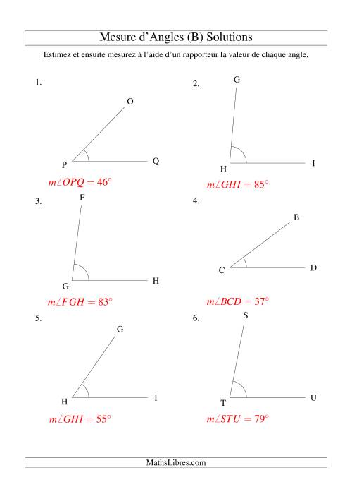 Mesure d'angles entre 0° et 90° (B) page 2